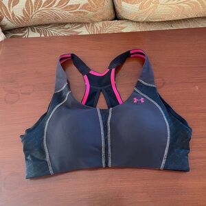 Under Armour Sports Bra Black and Pink Women’s Medium